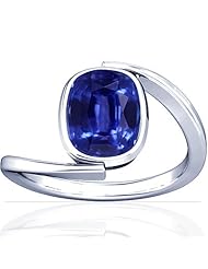 Platinum Cushion Cut Blue Sapphire Solitaire Ring (GIA Certificate)