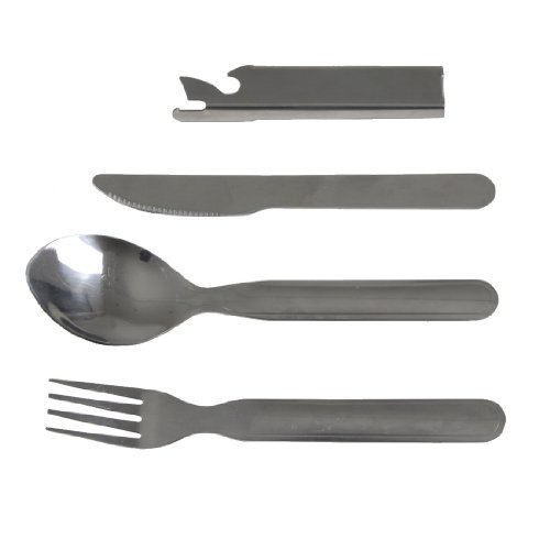 10T BW Cutlery Couverts de table d'extérieur en inox Argent