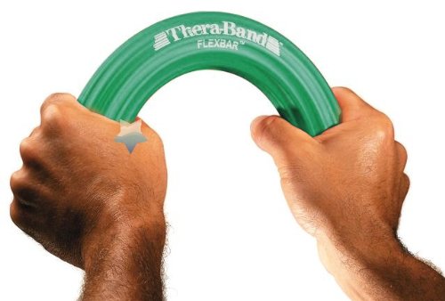 Thera-Band  Flexbar Hand Exerciser – Tennis Elbow Relief Bar Green Medium