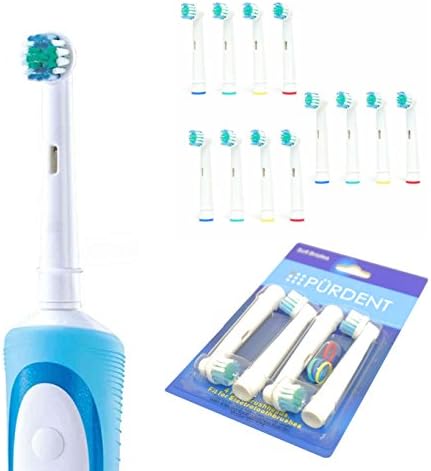 Purdent Electric Tooth Brush Heads Generic Replacement for Oral B Braun VITALITY PRECISION Soft Bristles 12pcs