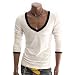 Doublju Mens Casual V-neck longsleeve T-shirts(NA)