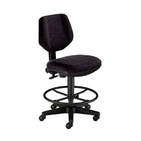 Alvin Comfort Classic Task Chair, Drafting Height, Black