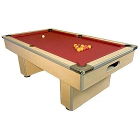 The Cheshire Slim Line 6ft Slate Bed Pool Table (Beech) (Choice of Cloth Colour)