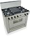 Five Star: 36'' Pro-Style Gas Range with 4 Open Burners