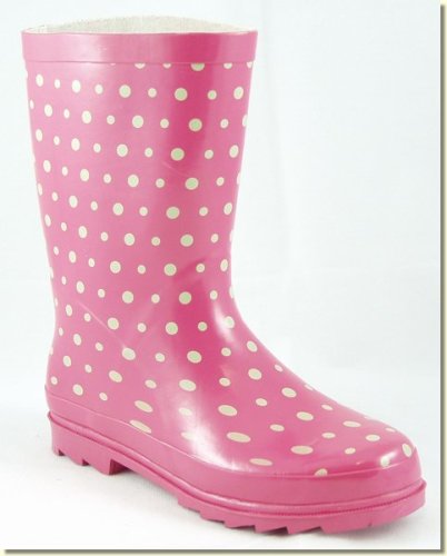 Western Chief - Women's Mid-Height Pink Dots Rain Boots