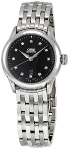 Oris Women's OR561-7604-4099MB Artelier Black Dial Diamond Watch from Oris