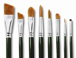One Stroke INT1299 Folk Art One-Stroke Completer Brush Set with 8 Paintbrushes