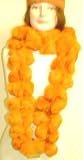Imported Light Orange Color Two Strand Luxurious Rabbit Fur Scarf for Women and Teens