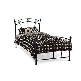 Serene Soccer 3ft Single Bed Frame Black