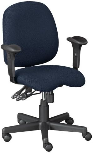 MidBack Fabric Ergonomic Task Chair Leather Fabric/Black Frame