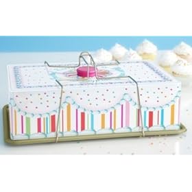 Glitterville Retro Decorative Party Cupcake Tin Carrier-Holds 12 Cupcakes