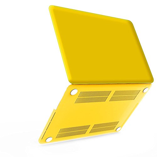 iBenzer - Macbook Retina 12" Soft-Skin Smooth Finish Soft-Touch Plastic Hard Case Cover for Macbook 12" w/ Retina Display NO CD-ROM (A1534), Yellow MM12YW