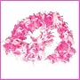 White and Hot Pink Feather Boa (6ft)