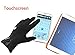 Andyshi Gloves Men Women Winter Outdoor Sports Anti-Slip Windproof Waterproof Touch Screen Cycling Riding Skiing Running Driving Thicken Warm Fleece Lined Elastic Zipper Glove (Black2, Small)
