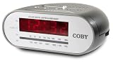 Coby Electronics CRA48 Digital AM / FM Alarm Clock Radio, Gray