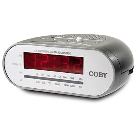 Coby Electronics CRA48 Digital AM FM Alarm Clock Radio, Gray by Coby