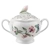 Lenox Butterfly Meadow Fine Porcelain Sugar Bowl with Lid