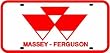 MASSEY-FERGUSON LICENSE PLATE sign tractor