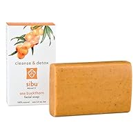 Cleanse & Detox, Sea Buckthorn Facial Soap Bar, 3.5 oz, Sibu Beauty