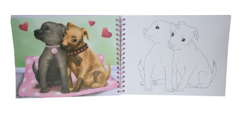Imagen 2 de Depesche 5850 - Libro para colorear con pegatinas - Animal love colorear