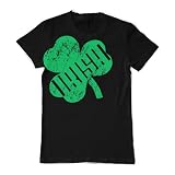 St Patrick's Day Irish Shamrock T-Shirt, Black , Large