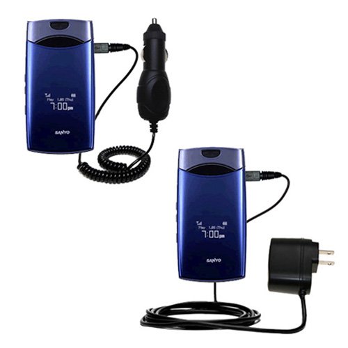Essential Kit for the Sanyo Katana LX - includes Car and Wall Charger with Rapid Charge Technology - Gomadic Brand w/ TipExchange Technology