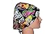 Medical Surgical Scrub Hat Chef Nurse Cap EuroGlam Pixie Skulls Red Purple Pink