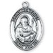 Sterling Silver St Benedict Medal and 24-inch Chain