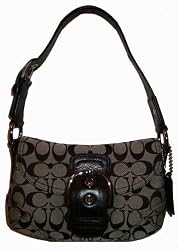 Women's Coach Handbag Purse 11860 Soho Signature Sm Flap Available in Black and Brown