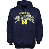Michigan Wolverines Navy Arched Hoody Sweatshirt
