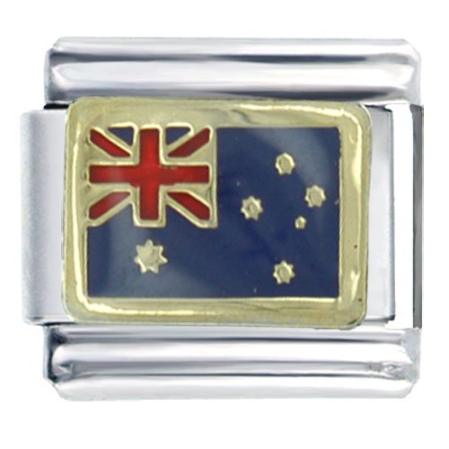 Flag Of Australia Italian Charms Bracelet Link