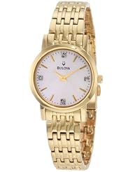 Bulova Womens 97P103 Diamond Classic Goldtone Watch