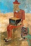 12X16 inch Picasso Philip Joueur Dorgue de barbarie 1905 Canvas