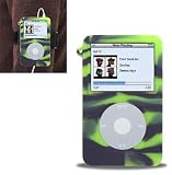 Leader (Green Zebra) Apple Ipod 30Gb & 60Gb G5 Video (Color Fade Resistant) Silicone Skin Case + 12V Car Charger