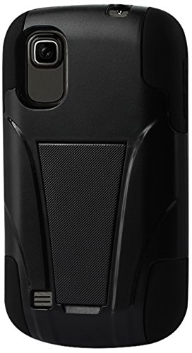 Reiko Silicon and Protector Case ZTE Z993/Z992 Prelude/Avail New Type Kickstand - Retail Packaging - Black
