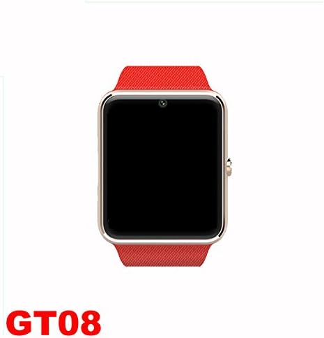 IRONLINK® Smart watch GT08 Bluetooth Smart Watch Phone with Sim Card insert anti-lost Call reminder Phone Mate (GOLD+RED)