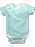Short Sleeve Solid Color Onezie Bodysuit with White Trim by Zutano