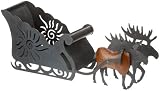 Produkt-Bild: KANGaROO 86981 Deko-Schlitten Hirsch 17 cm Eisen Shishamholz