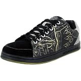 CHRISTIAN AUDIGIER Ed Hardy Mens Logo Leather Suede Shoes Sneakers Black Gold Grey
