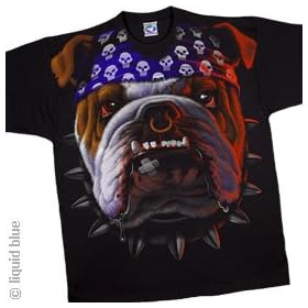 BIKER T-Shirt - Tuff Dog (Black)