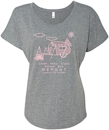 Camping For Foodies Retro RV Trailer Women's Tri-Blend Soft Short Sleeve T-Shirt