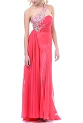 One Shoulder Sleeveless Floor Length Crystal Beaded  Corset   Waistline Evening Dress  With Ruffles
