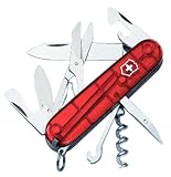 VICTORINOX Offiziersmesser Climber, rot transp - 