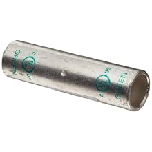 Morris Products 94538 Long Barrel Compression Splice, Copper, 600mcm Wire Range, Green Color Code