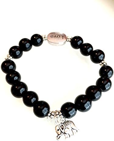 Genuine Black Onyx Prayer Bead Bracelet
