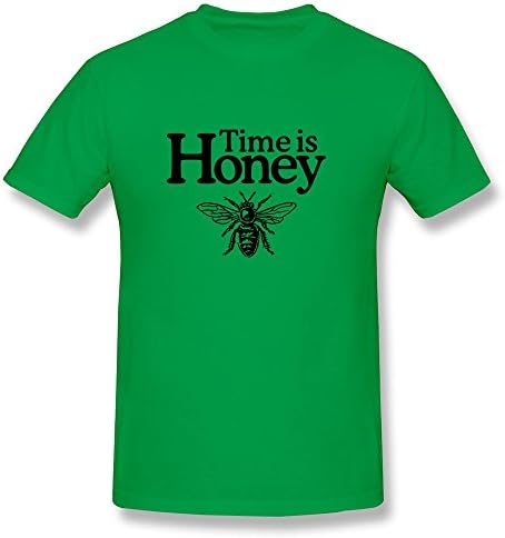 Time Is Honey Beekeeper Design Tshirt 100% Cotton - Men's Tshirt Size XS ForestGreen