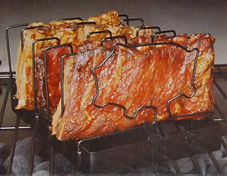 Charcoal Companion SpaceSaver Non-Stick Rib Grilling Rack