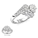 2.30 CT TW DIAMOND ANTIQUE STYLE ENGAGEMENT RING MADE IN 18K WHITE GOLD
