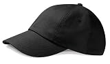 Beechfield Low profile heavy cotton drill cap in Black