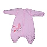 C-Princessベビー寝袋 スリーパー カバーオール 寝かしつけ 着ぐるみ キッズ 赤ちゃん 新生児用 防寒 保温 秋冬 可愛い 出産祝い (着丈80cm, Aピンク)